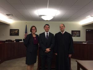Left to Right: Christian County Prosecuting Attorney Amy Fite, Assistant Prosecuting Attorney Dustin Birch, Judge Doug Bacon